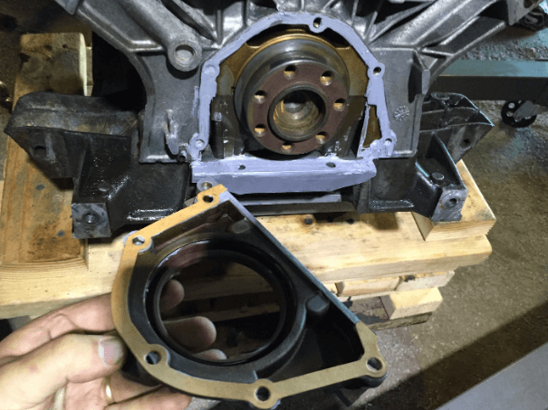 oil leak between engine and transmission